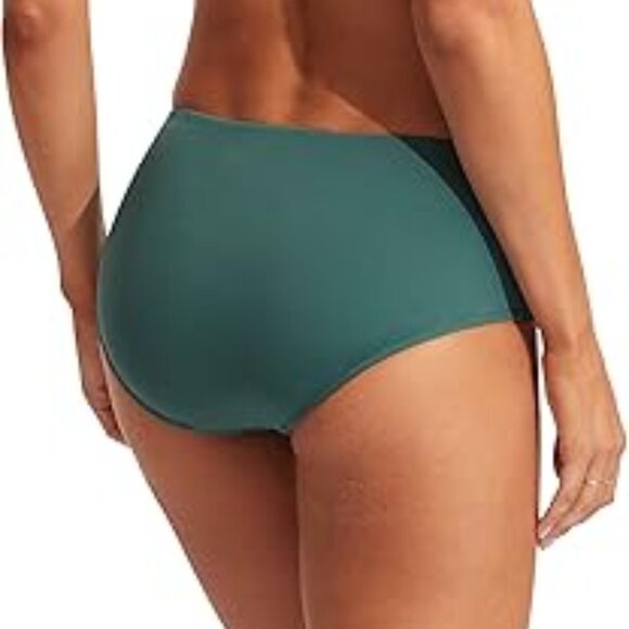 Seafolly Collective Women's Green Wide Side Retro Pant Bottom- Size 10- … - Picture 10 of 11